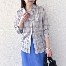 《予約》SHIPS Colors:〈手洗い可能〉シアー チェック シャツ◆