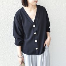 SHIPS Colors:〈手洗い可能〉カット ジョーゼット カーディガン（セットアップ対応可能）