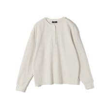 SHIPS Colors:〈手洗い可能〉変形ワッフル ヘンリーネック プルオーバー