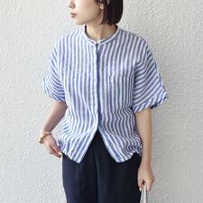 《予約》SHIPS Colors:〈洗濯機可能〉ユーロリネン ドロスト シャツ2◆