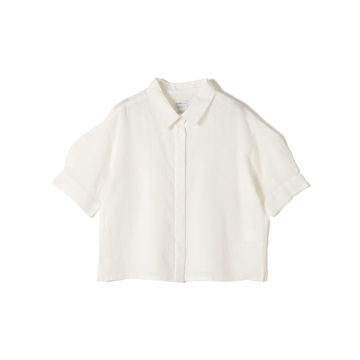 《予約》SHIPS Colors:〈洗濯機可能〉ユーロリネン ボクシー パフスリーブ シャツ◆