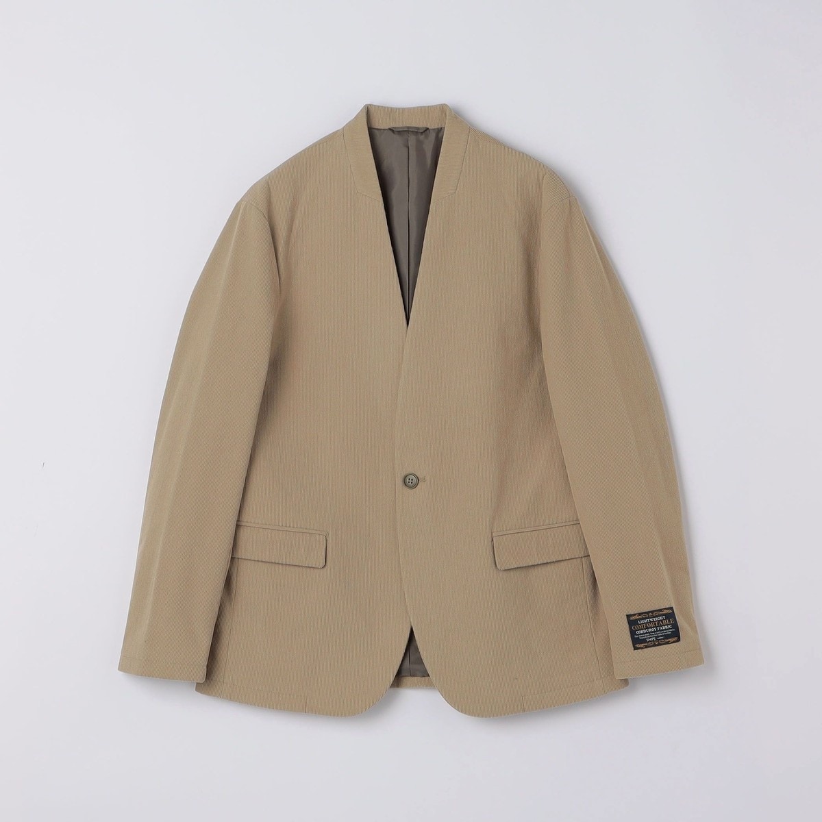needles ブラウン コーデュロイ ノーカラージャケット 予約》コーデュロイ ノーカラー ジャケット(セットアップ対応可能