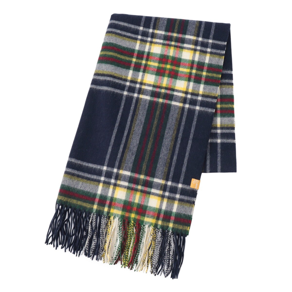 【WEB限定 洗える】カシミヤ100%紡毛厚手ストール 60×200cm チェック ユニセックス