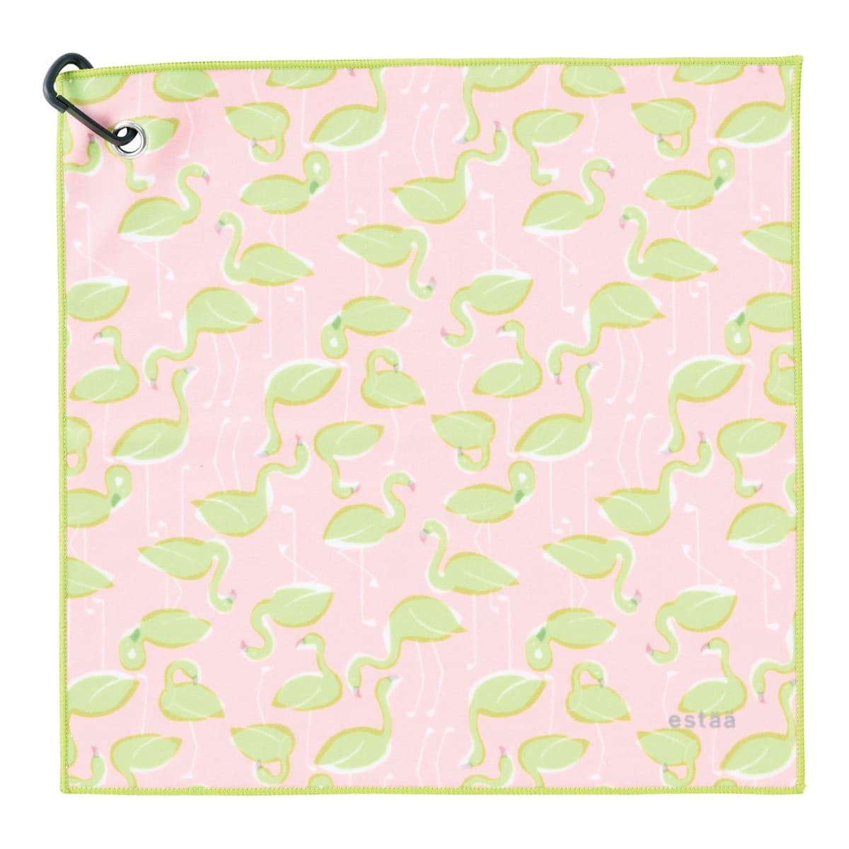 【くっつきタオル】吸水マルチタオル 30×30 ハンカチ レイングッズ カラビナ付き