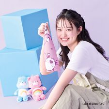 エスタ(estaa)の【くっつきタオル】吸水マルチタオル ケアベア TM ダイカット ハンカチ レイングッズ カラビナ付き