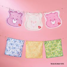 エスタ(estaa)の【くっつきタオル】吸水マルチタオル ケアベア TM 正方形 ハンカチ レイングッズ カラビナ付き