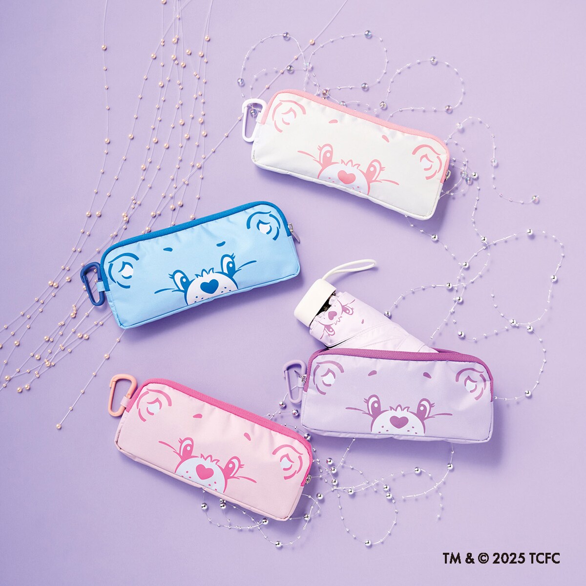 晴雨兼用折りたたみ日傘 ケアベア TM CareBears TM ケース 遮光 遮熱