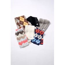 エスタ(estaa)の【洗える】ニットマフラー 30×184cm アーガイルジャカード