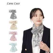 ムーンバット(MOONBAT)の【洗濯機で洗える】カシミヤ100％片通しプチマフラー 18×70cm 花柄 ジャカード