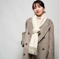 【洗える】カシミヤ100％紡毛厚手ストール 50×190cm 無地 ユニセックス