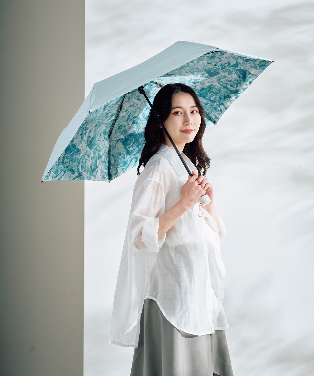 ハニカム断熱パラソル】晴雨兼用折りたたみ日傘 氷 55cm 遮光 遮熱 UV