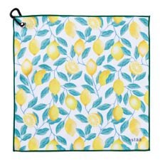 ★2025春夏新柄★【くっつきタオル】吸水マルチタオル レモンパラダイス 30×30cm カラビナ付