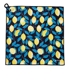 ★2025春夏新柄★【くっつきタオル】吸水マルチタオル レモンパラダイス 30×30cm カラビナ付