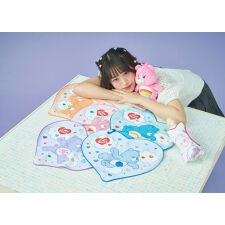 【くっつきタオル】吸水マルチタオル ケアベア TM ハート -SweetMessage- カラビナ付
