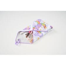 【くっつきタオル】吸水マルチタオル ケアベア TM 正方形 ハンカチ レイングッズ カラビナ付き