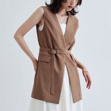 【セットアップ可】ナローベルテッドジレ【カセット服オケージョン通勤】