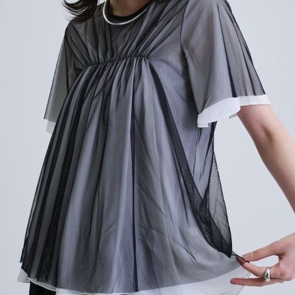 GALLEST / ギャレスト チュールビスチェセットTシャツ チュールビスチェセットTシャツ（Tシャツ） | GALLEST