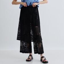 ラップスカート付きレースパンツ