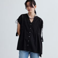 ギャレスト(GALLEST)のシャーリングスリーブコットンブラウス