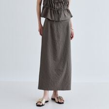 【セットアップ可能】スクエアサッカースリットスカート【洗えるカセット服】