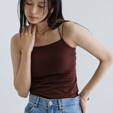 【一部店舗限定】カップ付きバッククロスキャミソール