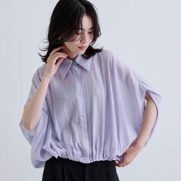 センソユニコ　i+mu　ブラウス　シャツ　　羽織　アウター 薄紫色 長袖　春夏 ブラウス (紫色・パープル系) の一覧 | マルイウェブチャネル