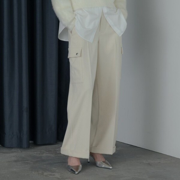doublet コーデュロイ BONTANパンツ アイボリー 白 ワイドパンツ