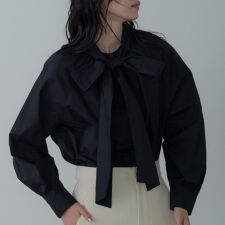 タイプライター2Wayボウタイブラウス