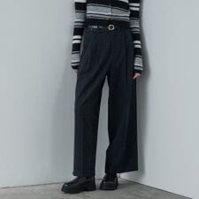 ツイードタックワイドパンツ