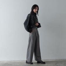 ガンクラブチェックワイドパンツ