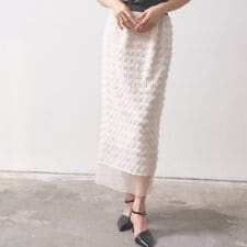 【オケージョン／セレモニー】フリンジタイトスカート