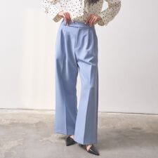 【オケージョン／セレモニー／セットアップ可能】ダブルクロスサイドボックスワイドパンツ