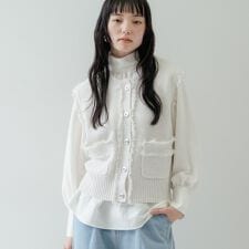 【オケージョン／セレモニー対応】ラメニットベスト