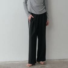 Comfy SET UP｜イージーサイドラインワイドパンツ【セットアップ対応／通勤／カセット服】