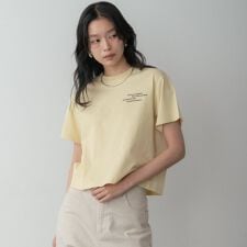 クルーネック刺繍Tシャツ