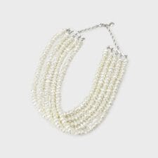 カジュアルパール調ネックレス