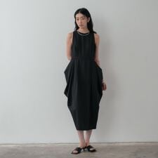 サイドドレープワンピース【UVカット／接触冷感】