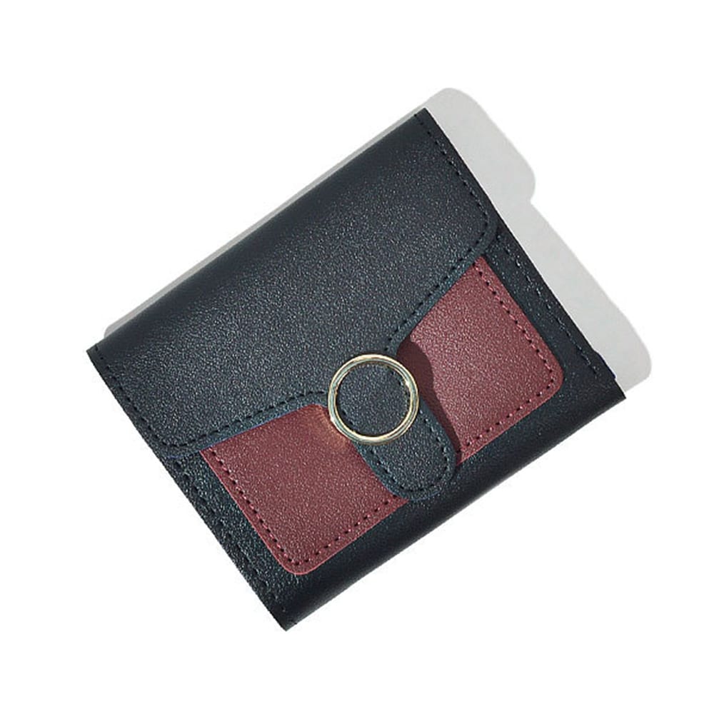 コンパクトで万能なサイイズが魅力の二つ折り財布 牛床革 多収納