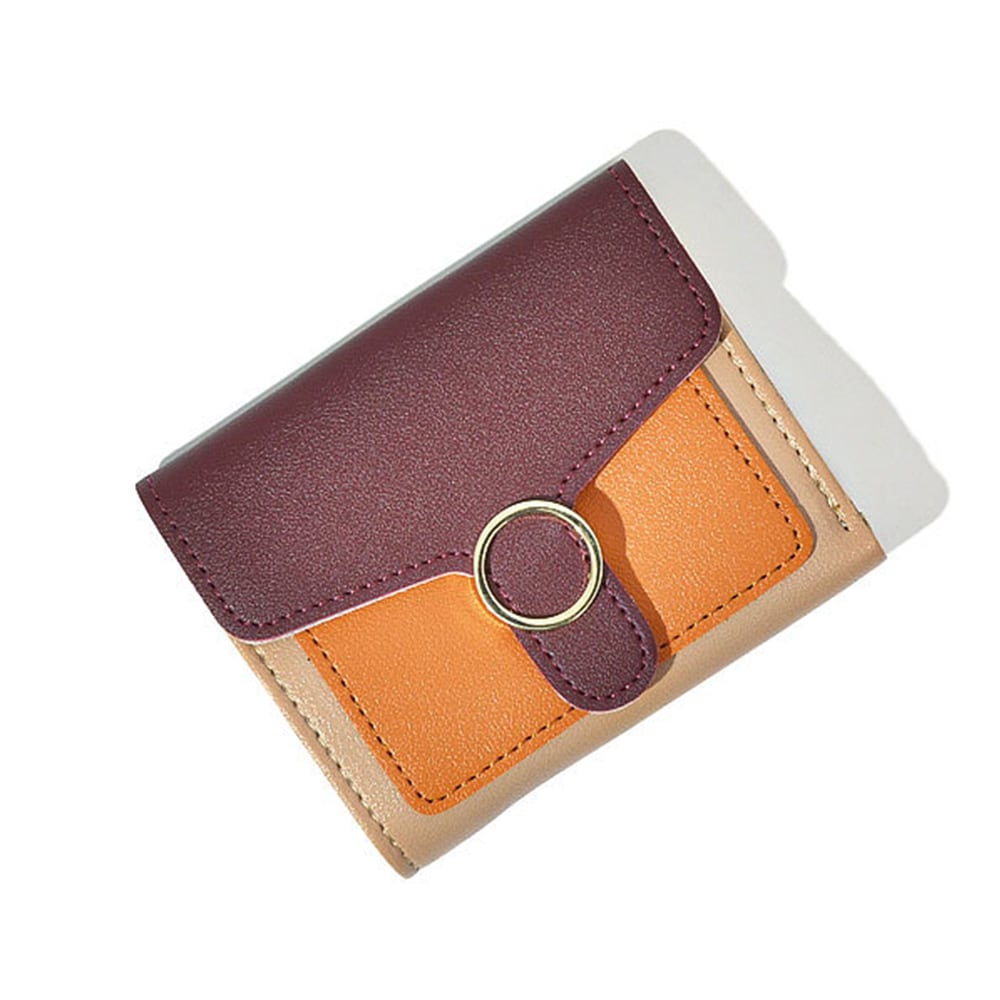 コンパクトで万能なサイイズが魅力の二つ折り財布 牛床革 多収納