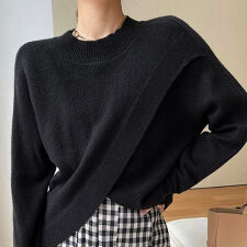 クロスデザインニット