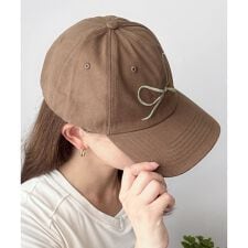 リボン刺繍キャップ