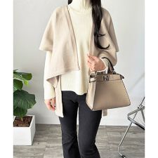 ポンチョ風ニットカーディガン