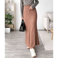 シワ加工プリーツロングスカート