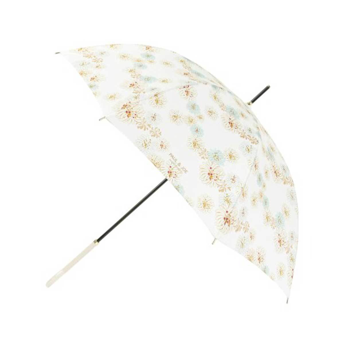 ランバンコレクション 花柄 長傘 ジャンプ式 耐風傘 ベージュ 60cm 耐風傘】雨傘 長傘 ジャンプ式 バイカラー 花柄 | ランバン オン