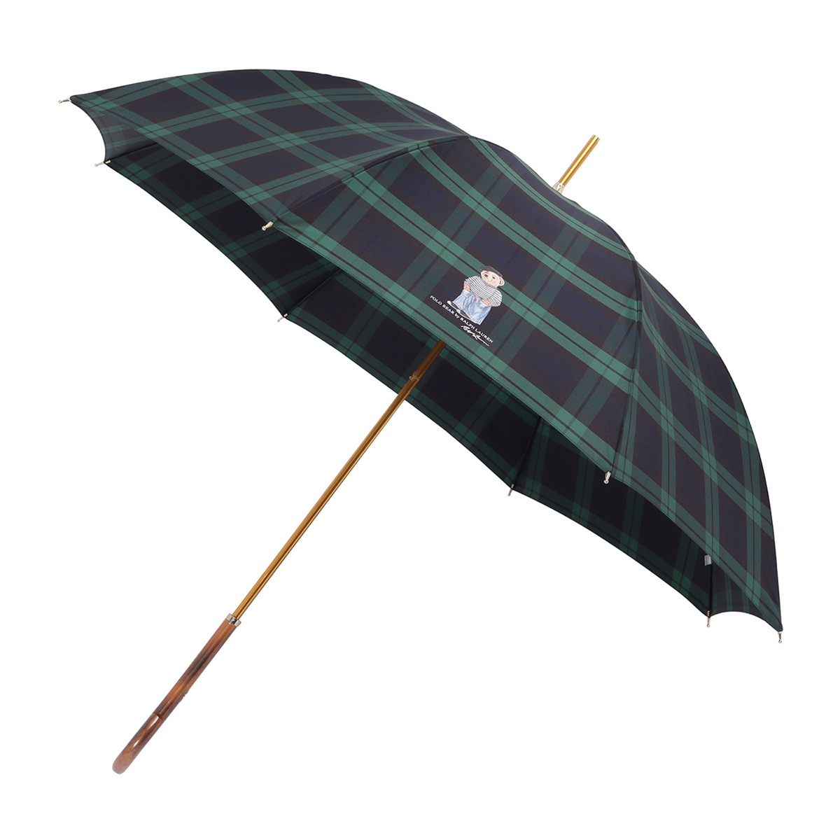 魅力的な ポロ ラルフローレン 木棒 長傘 雨傘 ブラックウォッチ 傘 