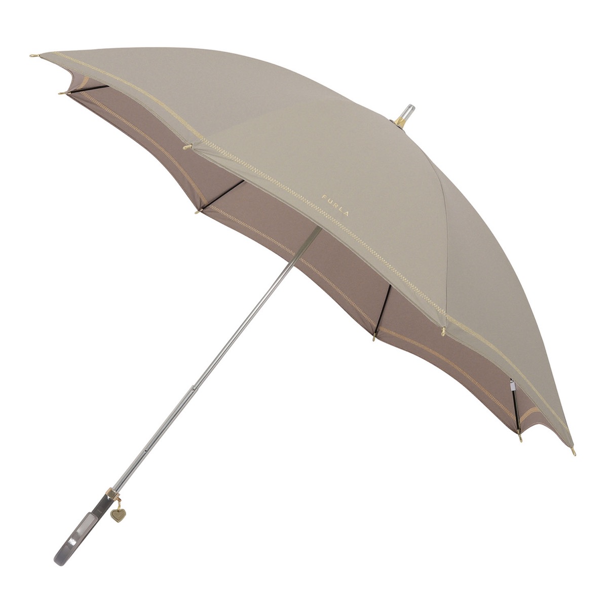 一級遮光 晴雨兼用 長傘 ジッパー刺繍 遮熱 UV 軽量 | フルラ(FURLA