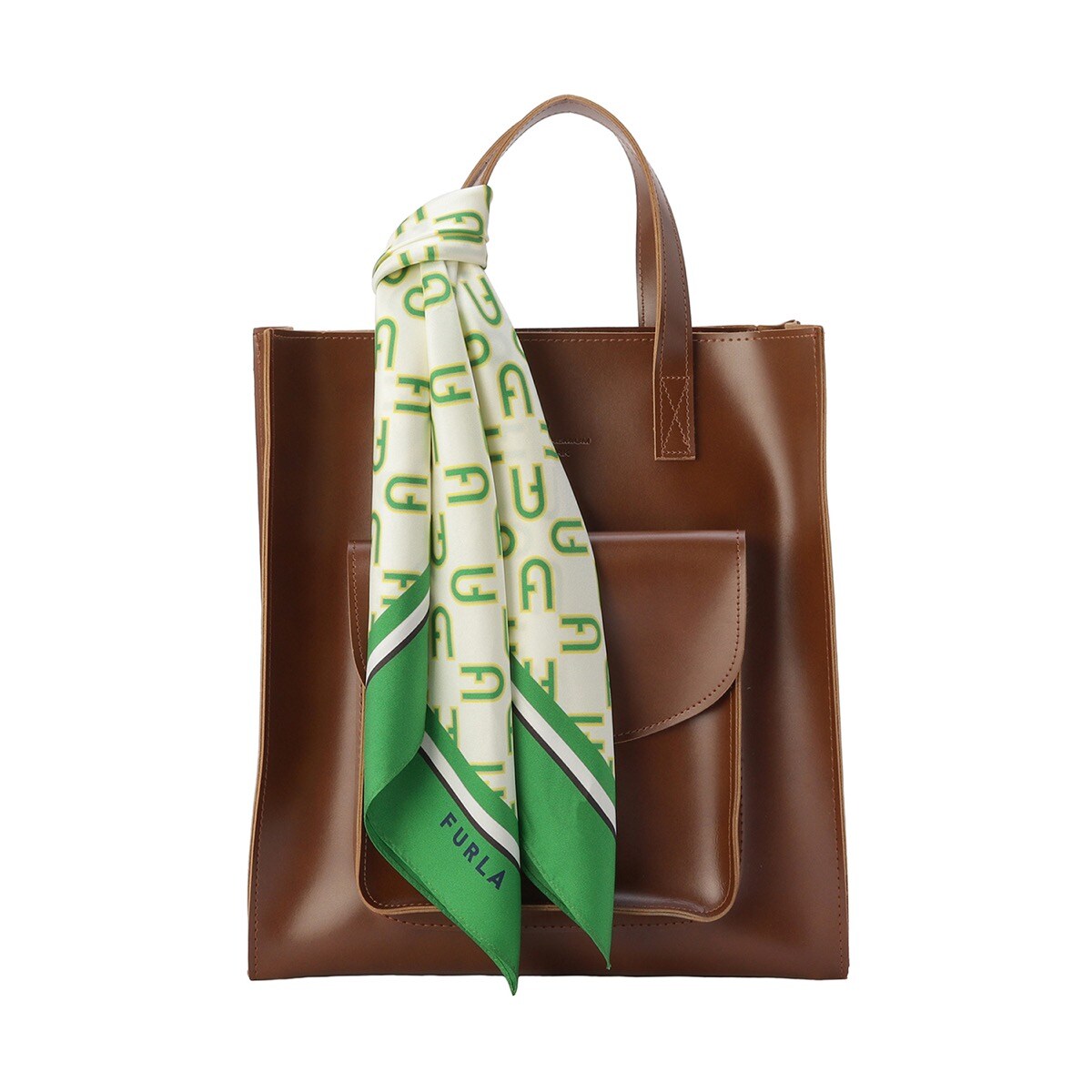 FURLA スカーフ バンダナ シルクスカーフ ”ボタニカル FURLA