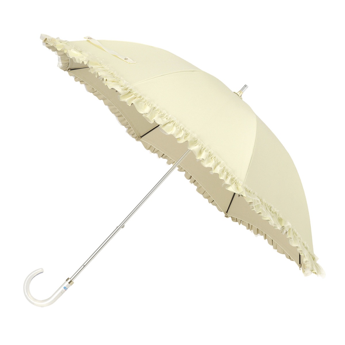一級遮光 晴雨兼用 長傘 オーガンジーフリル 遮熱 UV | ランバン オン ...