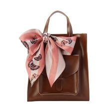 フルラ(FURLA)の【リバーシブル】シルクスカーフ ナロースカーフ 蝶柄 ボーダー バタフライ UV