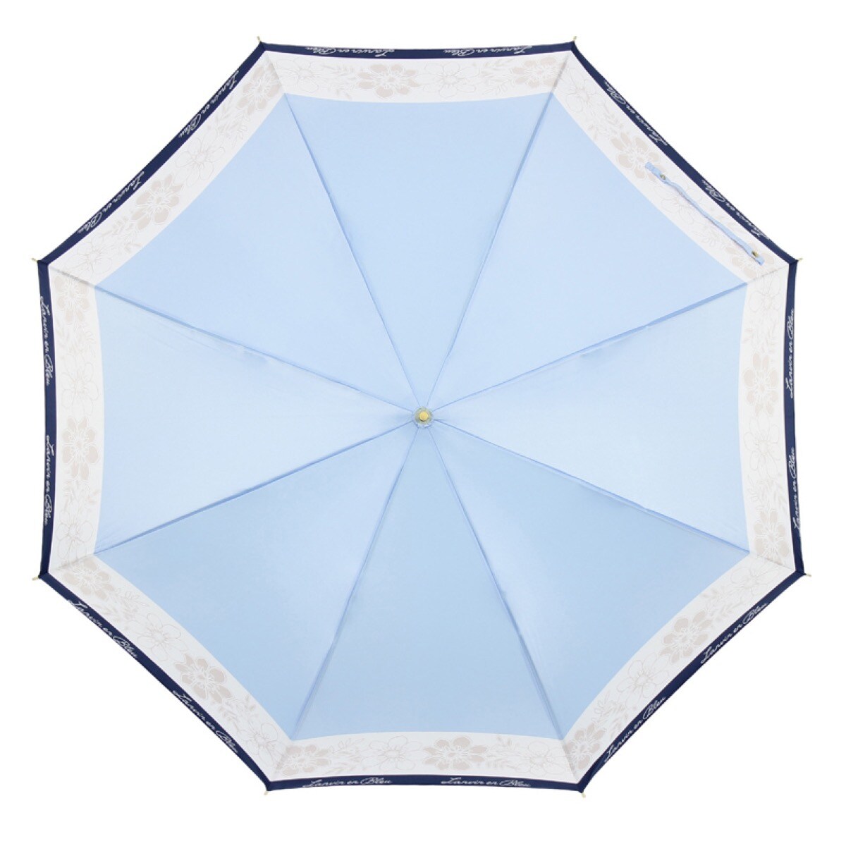 ランバンオンブルー(LANVIN en Bleu)花柄 ジャンプ式 耐風雨長傘 LANVIN en Bleu 傘 長傘 耐風 花柄 サテンプリント ジャンプ式